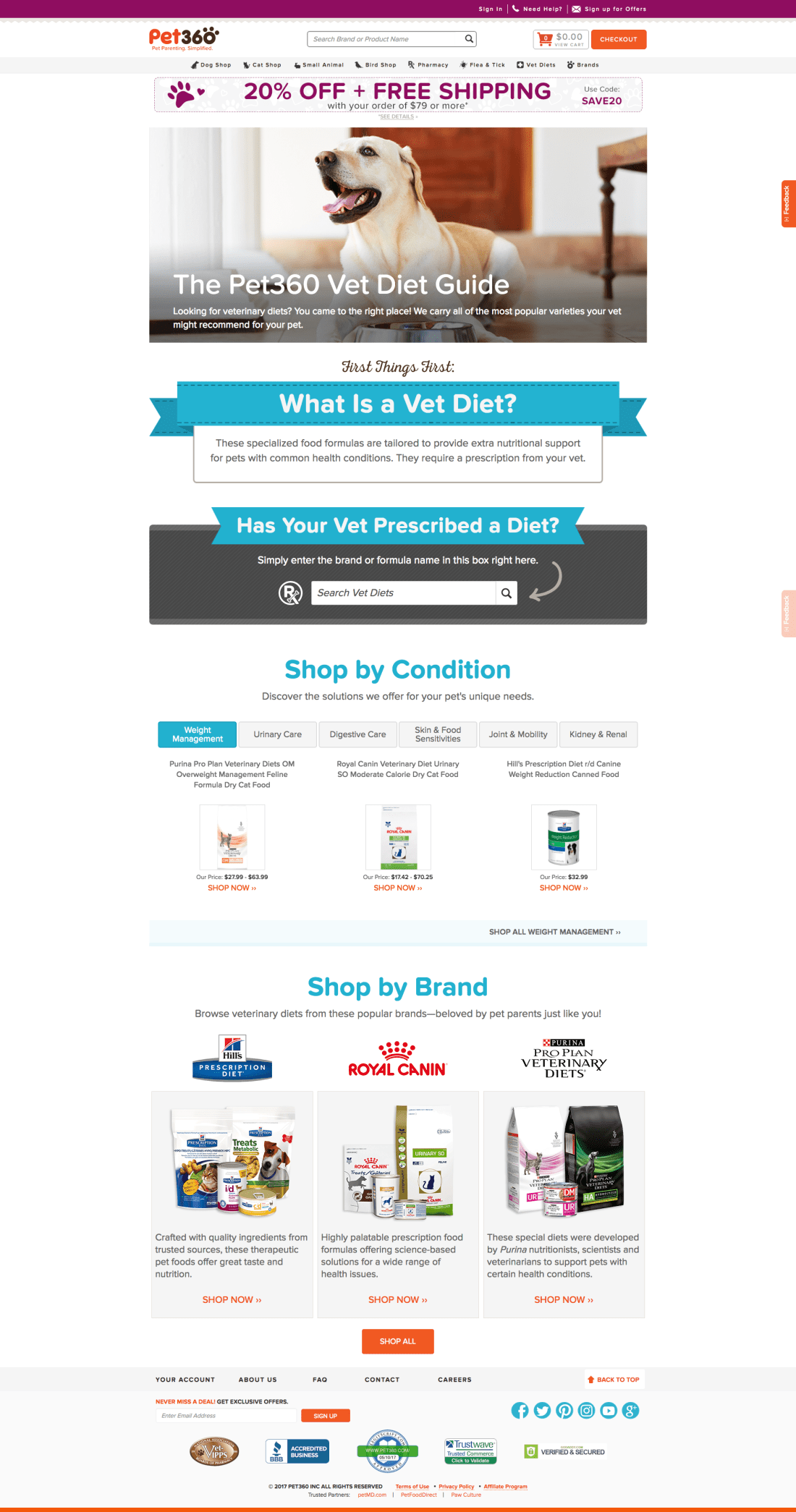 Vet_Diets_LP_Screenshot