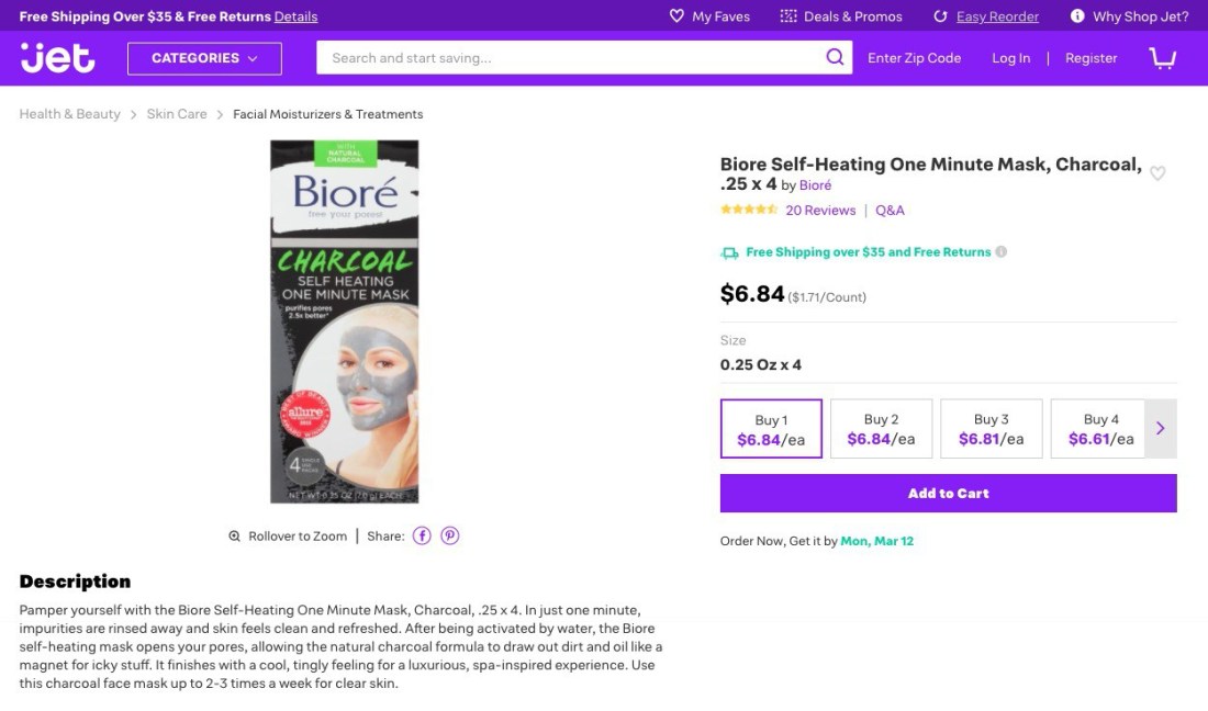 Biore Self-Heating One Minute Mask, C_ - https___jet.com_product_Biore-Self